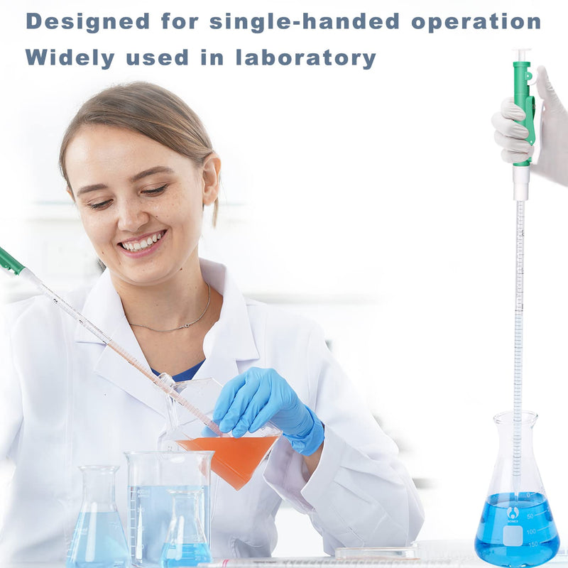 ONiLAB Pipette Pumps,Scientific Pipette Pump 10ml, Green, for Disposable Plastic and Glass Pipettes…
