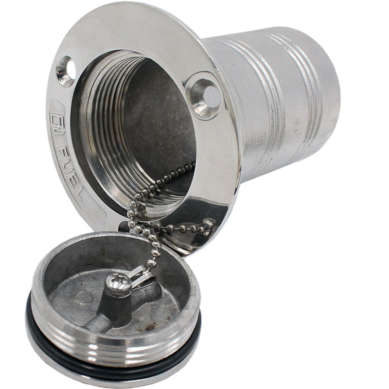 SHENGHUISS Boat Deck Fuel/Gas/Water/Waste Fill/Filler Tank Key Marine 316 Stainless Steel Deck Filler Marine Hardware for Yacht Caravan A-1-1/2 inch Fuel Straight