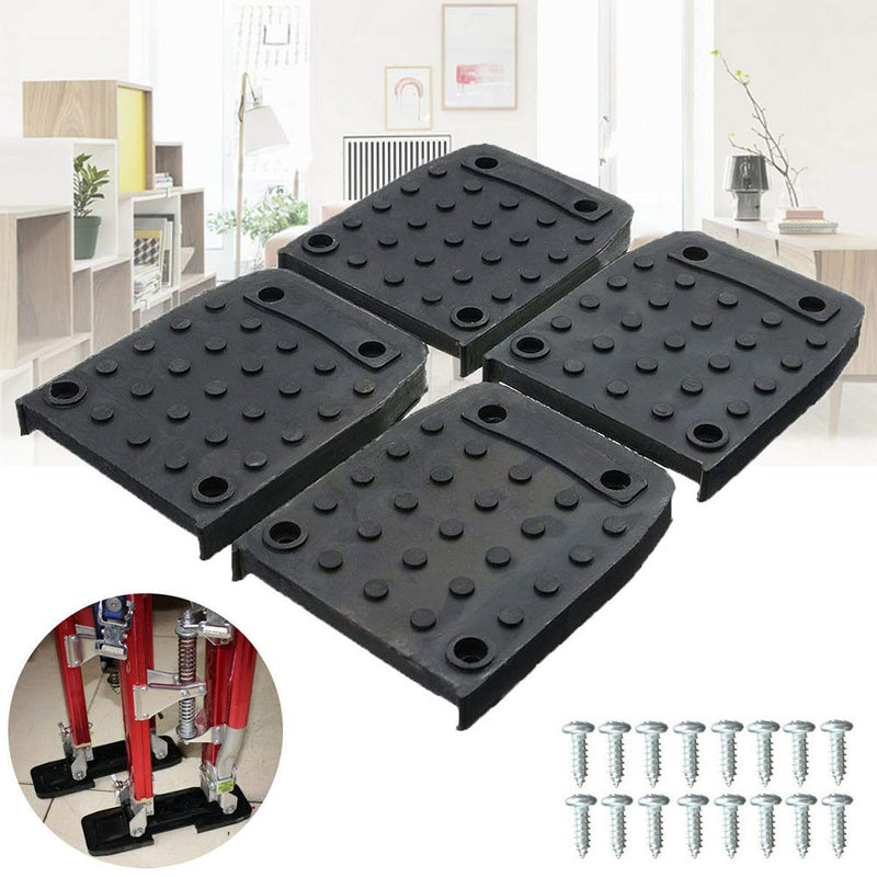 EMVANV 4pcs Stilt Sole Anti-Slip Pads for Drywall, Non-Slip Construction Stilt Sole Replacement Kit for Indoor Painter Taping Construction Decorating 4 Pcs