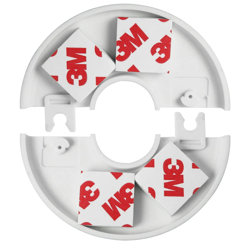 2pcs Pipe Hole Air Conditioning Hole Decorative Cover 22x80mm Snap On White Round Cover Round Escutcheon Plate