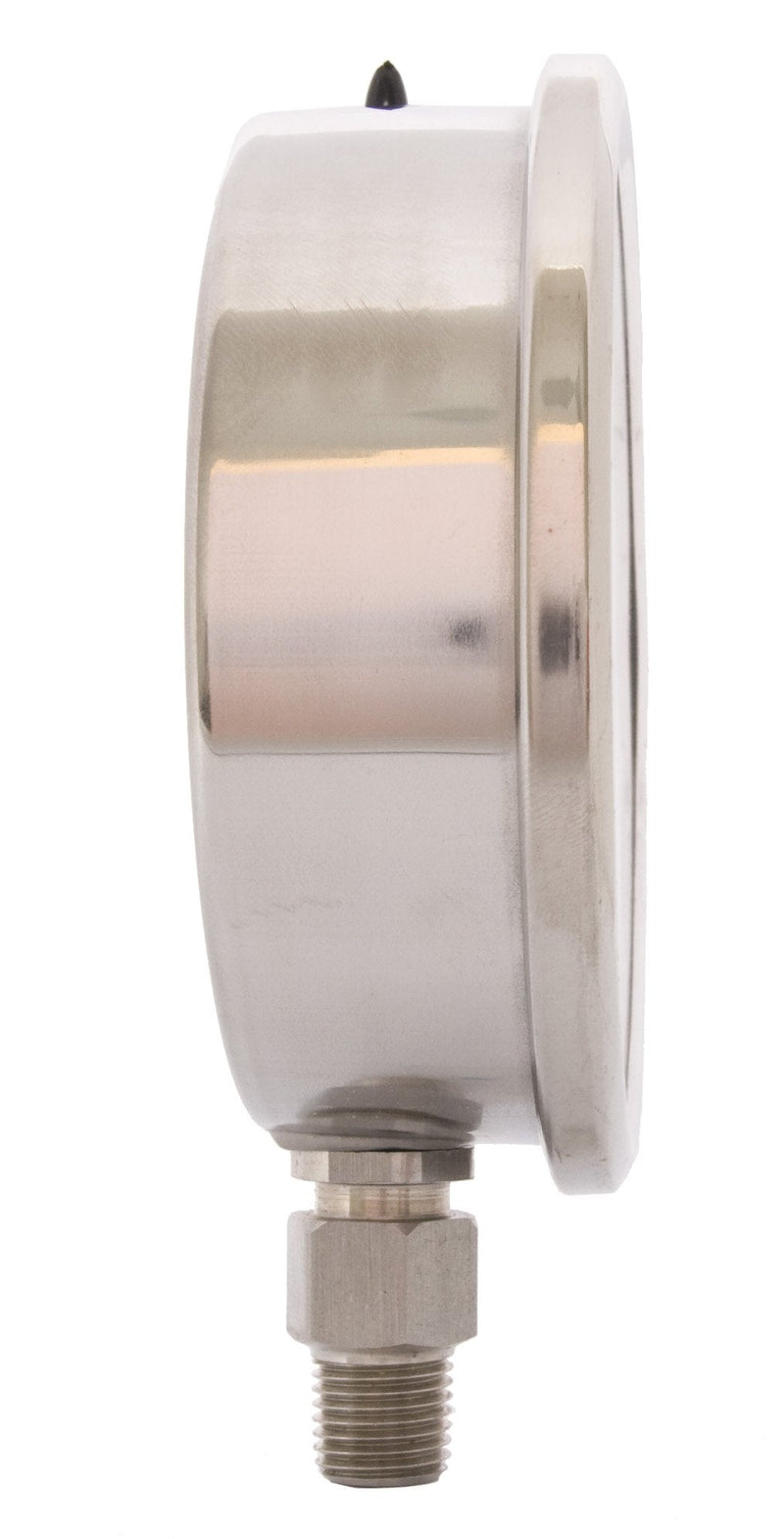 4" All Stainless Steel Oil Filled Pressure Gauge - 1/4" NPT Lower Mount 160PSI ['0-160PSI']