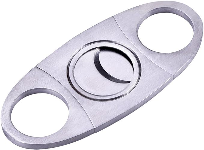 URAQT Cigar Tool Stainless Steel Cigar Cutter Cigar Double Blade Guillotine Silver - NewNest Australia