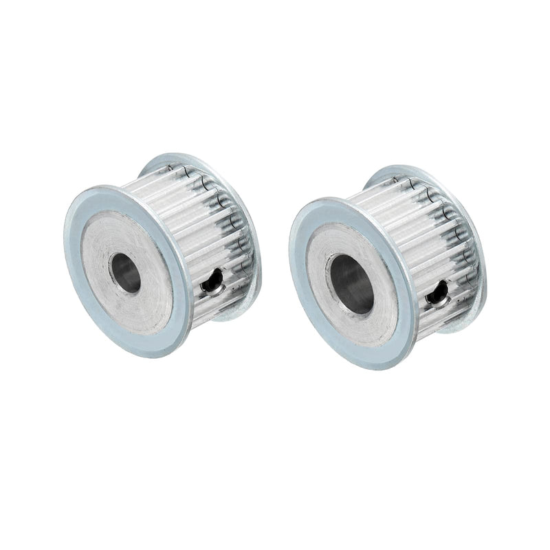 MECCANIXITY Aluminum 8mm and 14mm Bore 20 Teeth 5mm Pitch Timing Belt Pulley for 15mm Belt, Pack of 2