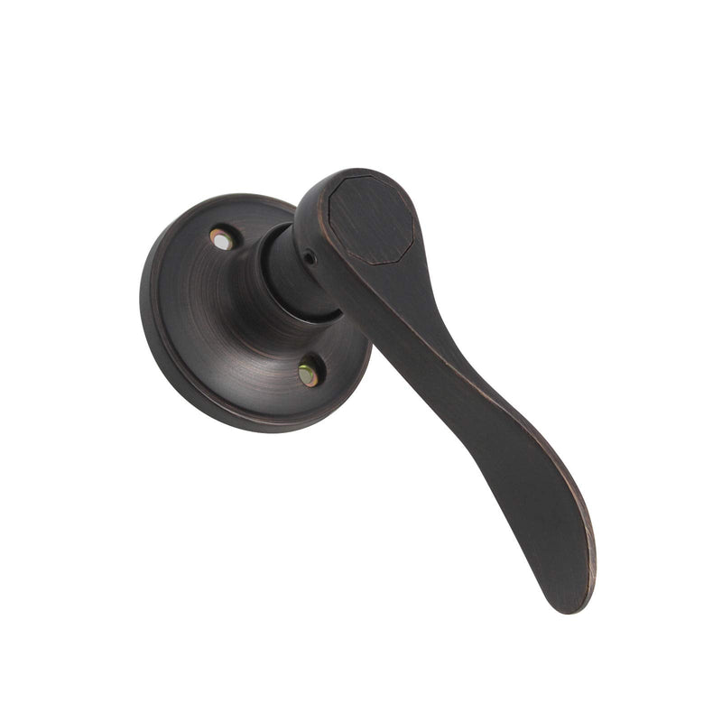 Gobrico Pack of 4 Wave Style Single-Side Dummy Door Levers Right and Left Handed Door Handles Oil Rubbed Bronze Finish 2 Pack