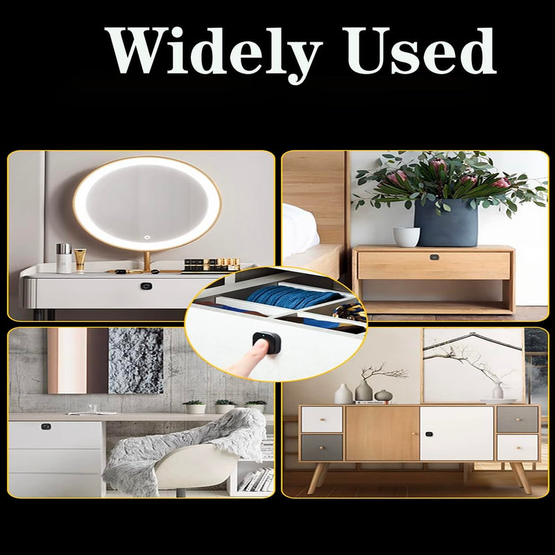 Fingerprint Cabinet Lock for Wooden Furniture,Keyless Hidden Lock for Cabinet Mailbox File Sauna Drawer School Lockers DIY 1