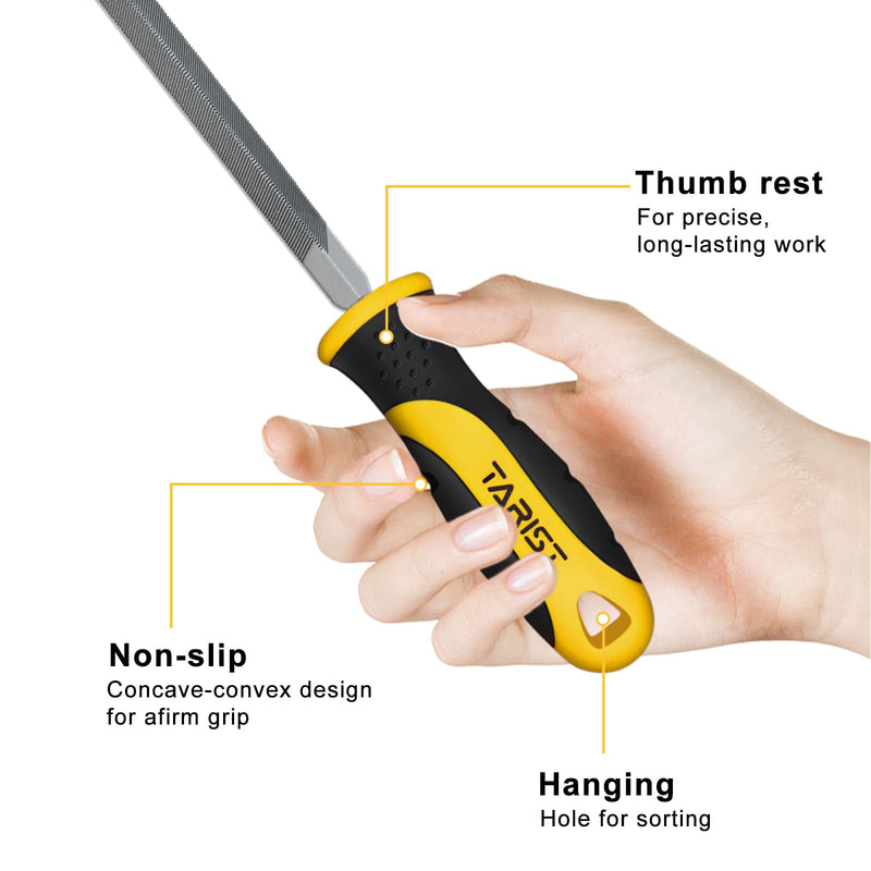 8 inch Triangular Metal File, Professional Carbon Steel file, Tool Sharpener for Professionals and DIY 8 inch