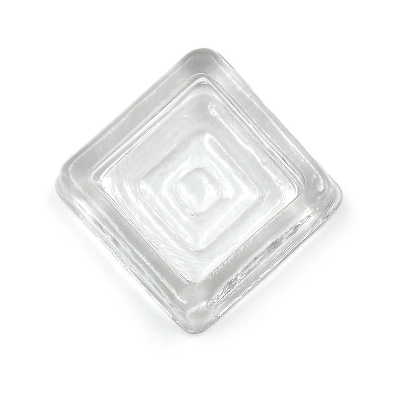 Set of 4 Clear Glass Furniture Coasters – 2 1/2 x 2 1/2” Square Handcrafted Caster Cups for Chairs, Tables, Sofas – Durable Floor Protectors for Hardwood, Tile, Carpet, Slate - Furniture Cups by A29 2 1/2" (Set of 4)