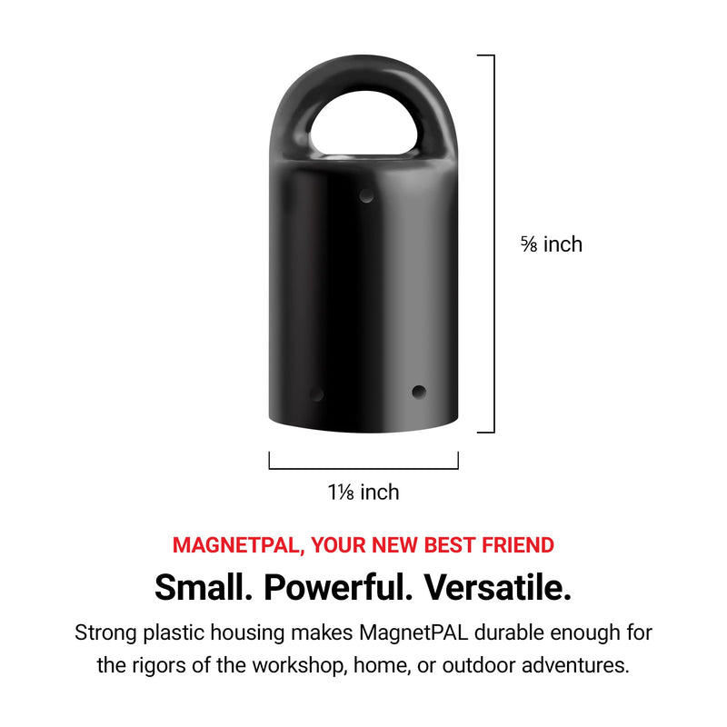 MagnetPal - Magnetic Wall Stud Finder, Best Magnet Stud Finder, Wood Finder, Small Easy Behind Wall Stud Finder, Tool for Finding Studs (Black) Black