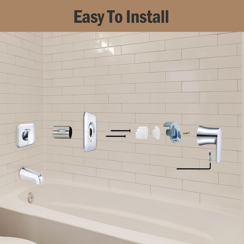 Replacement for Moen T2471 Genta LX Posi-Temp Valve Shower Trim Kit, Shower Lever Handle, Chrome