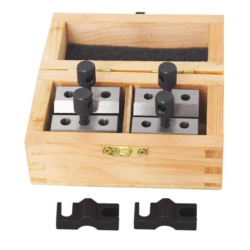 Multi-Use V-Block 1-3/8 in x 1-3/8 in x 1-3/16 in V-Block and Clamp Hardened Steel Machinist Set