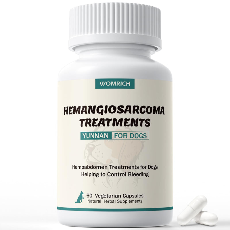 Yunnan Sanqi Capsules for Dogs, Natural Therapy for Hemangiosarcoma, Hemoabdomen, Pericardial Effusion, Cancer Bleeding, Nose Bleed, Bloody Stools, Extends Your Dog’s Lifespan