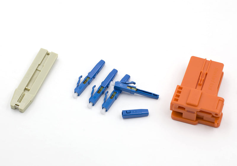 LC UPC Fiber Optic Quick Connector with Matched Tools - Single Mode 9/125 for 900um Cable - Fast Connectors Adapter for 0.9mm/2.0mm/3.0mm Fiber Cable LC UPC/0.9 10pcs