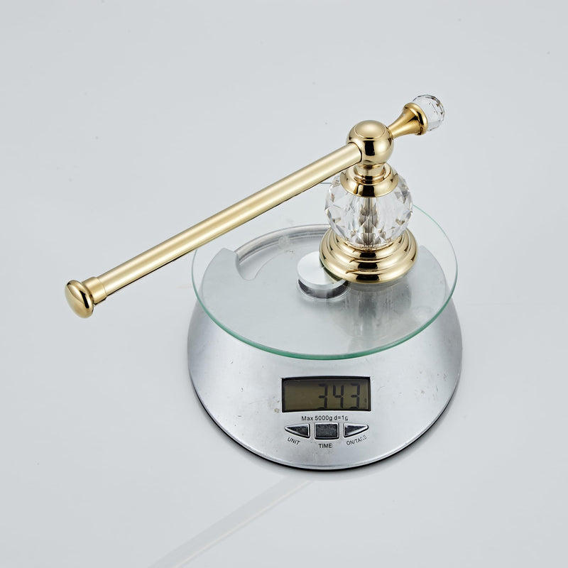 Golden Toilet Roll Paper Holder,Gold Crystal Bathroom Tissue Holder Toilet Paper Holder Bright Gold