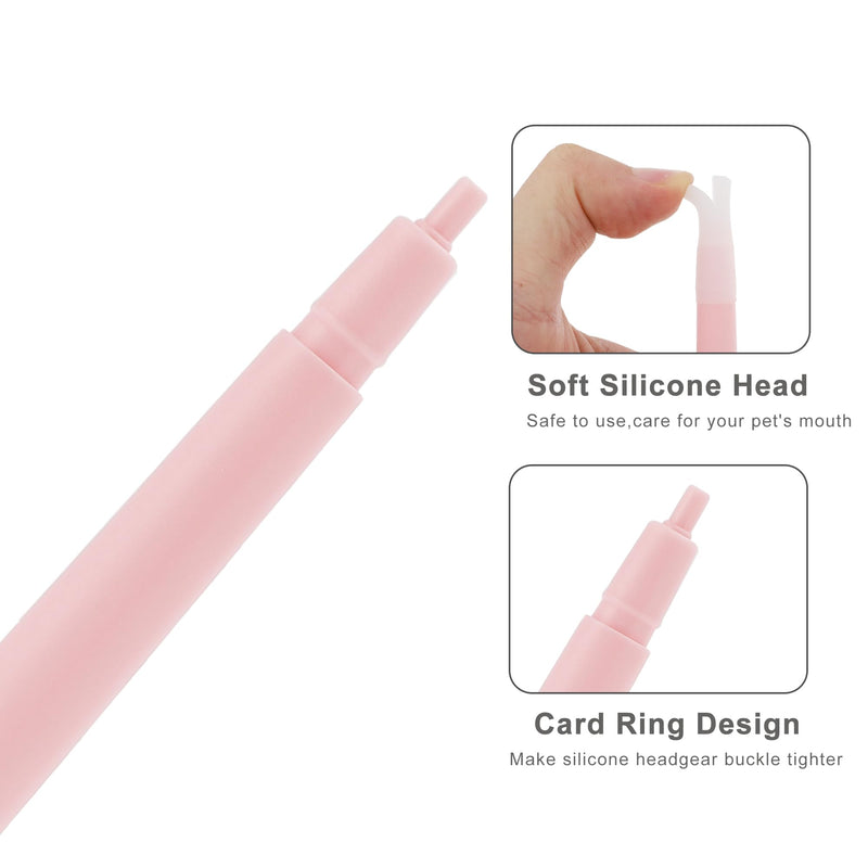 Cat Pill Shooter, Pet Piller Gun - Easy to Use Dog Pill Dispenser with Two Silicone Tips, Convenient Medication Feeder for Small Animals, Pink