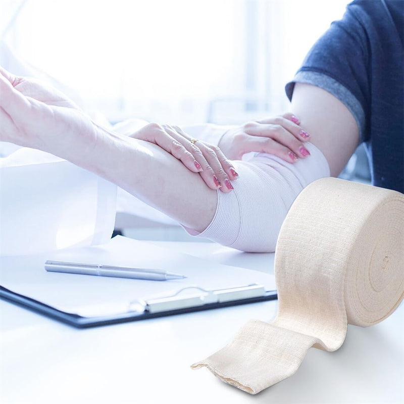Elasticated Tubular Bandage Cotton Stockinette Tubing Stretch Compression Bandage for Large Arm Knees Legs Support Bandage 2.5” x 5.46 Yard