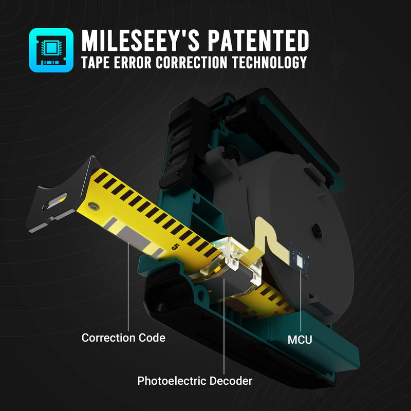 MiLESEEY DT20 Laser Tape Measure 3-in-1, 130FT Laser Distance Meter, 16FT Digital Tape Measure, Regular Tape Measure, Area Volume Measuring Pythagorean Mode, Waterproof and Rechargeable Non App