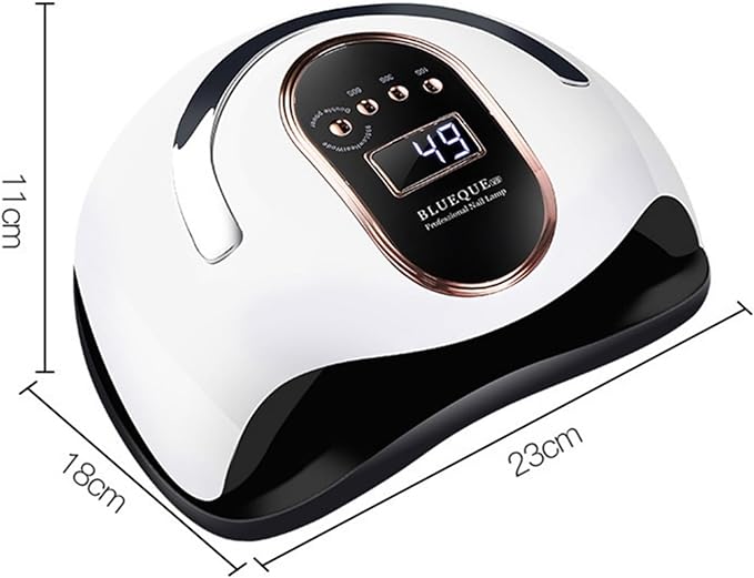 Gel Nail Light, LED & UV Nail Lamp, 168W High Output, 4 Timer Settings, Compatible with All Gel Nails, Smart Sensor, Large Space, Portable Design, Quickly Cures Fingers, Japanese Instruction Manual - NewNest Australia