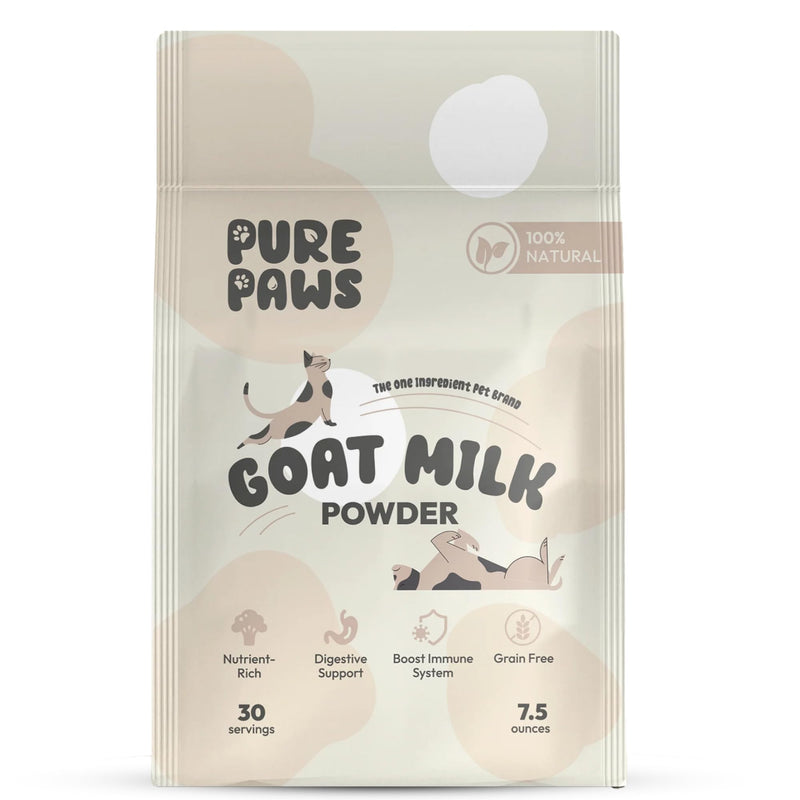 Goat Milk Powder for Dogs & Cats – Probiotics for Puppies & Kittens, High Protein Powdered Milk Supplement – Puppy Food Milk Replacement, Dog Food Topper for Digestion, Skin & Coat Support (7.5 oz) Goat Milk 7.5oz