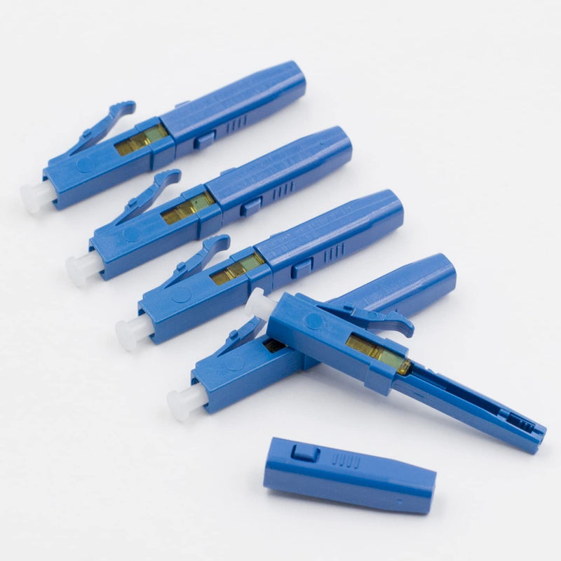 LC UPC Fiber Optic Quick Connector with Matched Tools - Single Mode 9/125 for 900um Cable - Fast Connectors Adapter for 0.9mm/2.0mm/3.0mm Fiber Cable LC UPC/0.9 10pcs