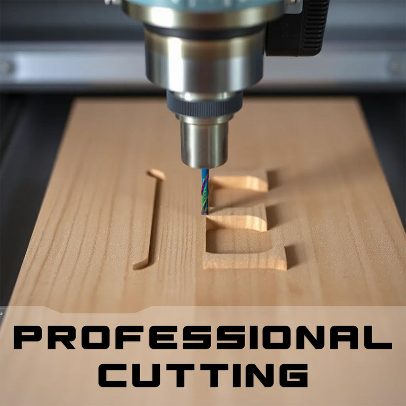 3pcs Spiral Router 1/4” Shank, Extra Long 4" OVL, 2" Cutting Length, Up Cut Downcut Compression Solid Carbide CNC Router Bits with TAC Coating End Mill for Wood, Oak, MDF, Aluminum 1/4” x 2” x 4” x 1/4” Multiple