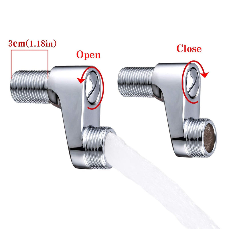 Aolemi 3-3/8 Inch Wall Mount Adapter Claw Foot Bathtub Faucet Adjustable Swing Arms Eccentric Screw Polish Chrome 2 Pack