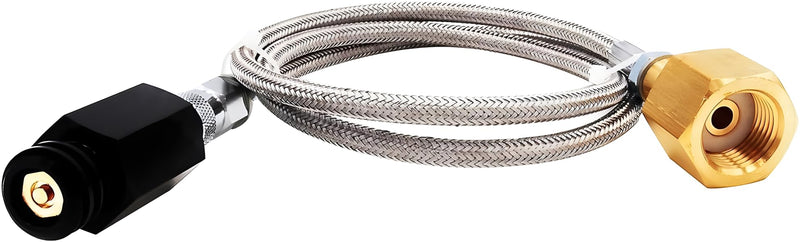 Soda Machine Co2 Adapter with High Pressure Stainless Steel External Hose, CGA320 Co2 Tank Direct Adapter to TR21-4 Soda Water Machine Compatible with Jet Aqua Fizz(36 inch)