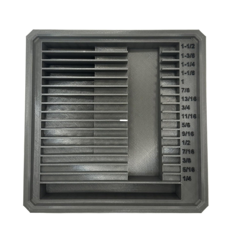 GarageInOrder 3d Printed Insert for Milwaukee Packout and Diablo SPEEDemon Spade Bits (Industrial Gray) Industrial Gray
