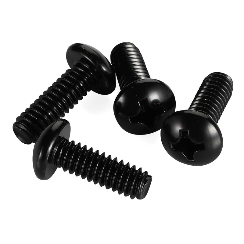 6-32 x 3/8" Pan Head Machine Screws, Stainless Steel 18-8 Black Finish, Fully Threaded, 100 PCS 6-32 x 3/8"