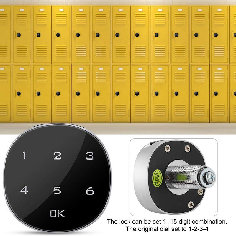 Digital Electronic Coded Lock, Touch Screen Password Lock for Cabinet Mailbox File Sauna Drawer School Lockers Easy to Install