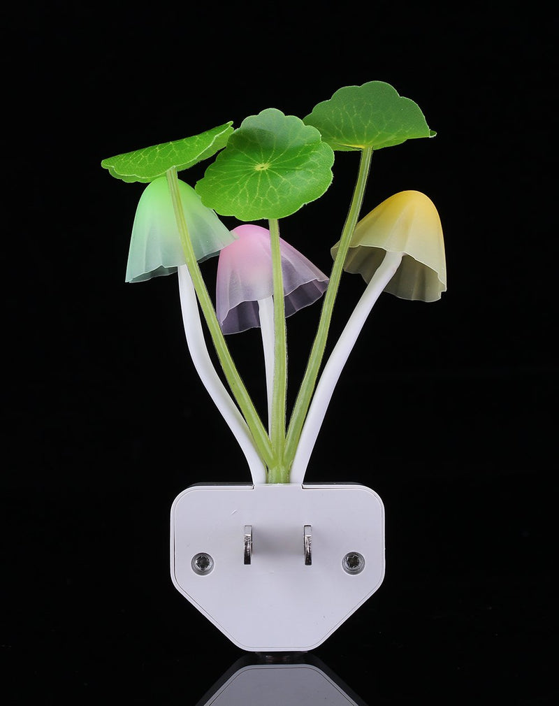 Sensor Led Night Light, Color Changing Plug-in LED Mushroom Dream Bed Lamp