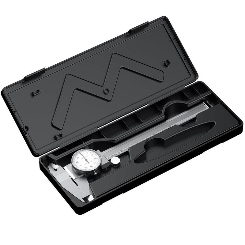 Dial Caliper Shockproof Dial Caliper Precision Caliper with Watch 0-6" Range, 0.001” Resolution 6 Inch with 0.001" Precision Calipers 4-Way Measurement with Plastic Case Dial Caliper 0-6" Range