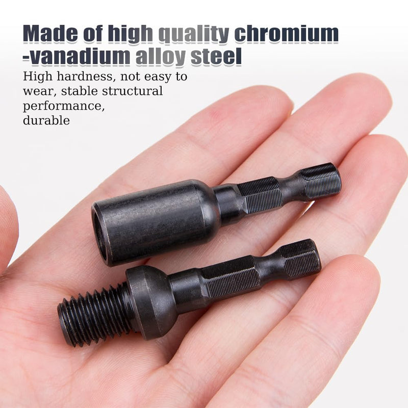 2Pcs High Stability M10 Hanger Bolt Driver Double-Ended Screw Nut & Threaded Insert Driver Tool for Woodworking Home Appliance Fixing(1/4 Inch Drive M10*1.5mm) - NewNest Australia
