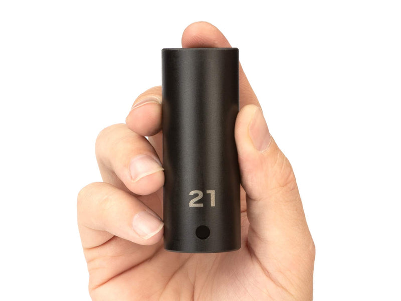 TEKTON 1/2 Inch Drive x 21 mm Deep 6-Point Impact Socket | SID23121