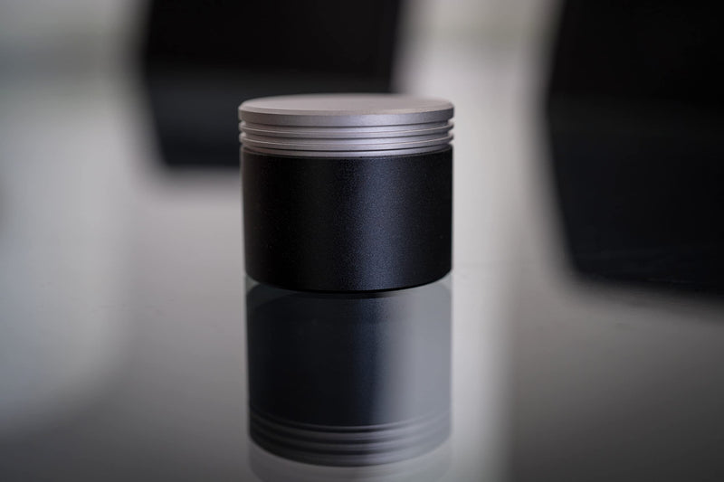 Min-E-Vault Storage Container - Aluminum - EDC Storage - Tools - Herbs - Medications - Vitamins - Rings - Small Valuables (Black) Black