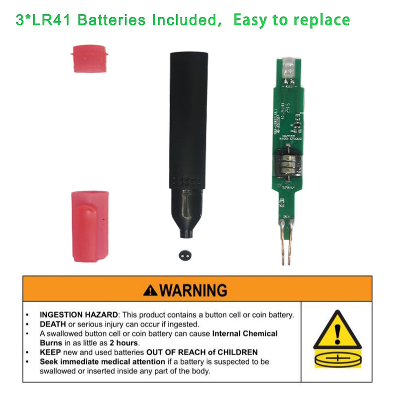 Conductivity Test Pen, Grounding Tester, Continuity Tester for Grounding Mats, Sheets, Pads, Blankets, Pillow Cases. Use to Test Effectiveness of Earth Connected Products.
