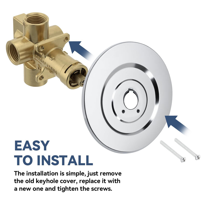 Chateau Collection Escutcheon Replacement for Moen 16090, for One-Handle Tub and Shower Faucets, Chrome