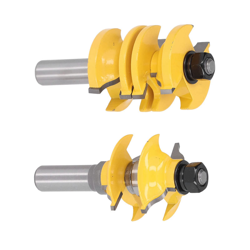 Entry Door Router Bit , Longer Service Life Adjustable Cabinet Routers Bits 2Pcs/Set Sharper Cutting for Plywood