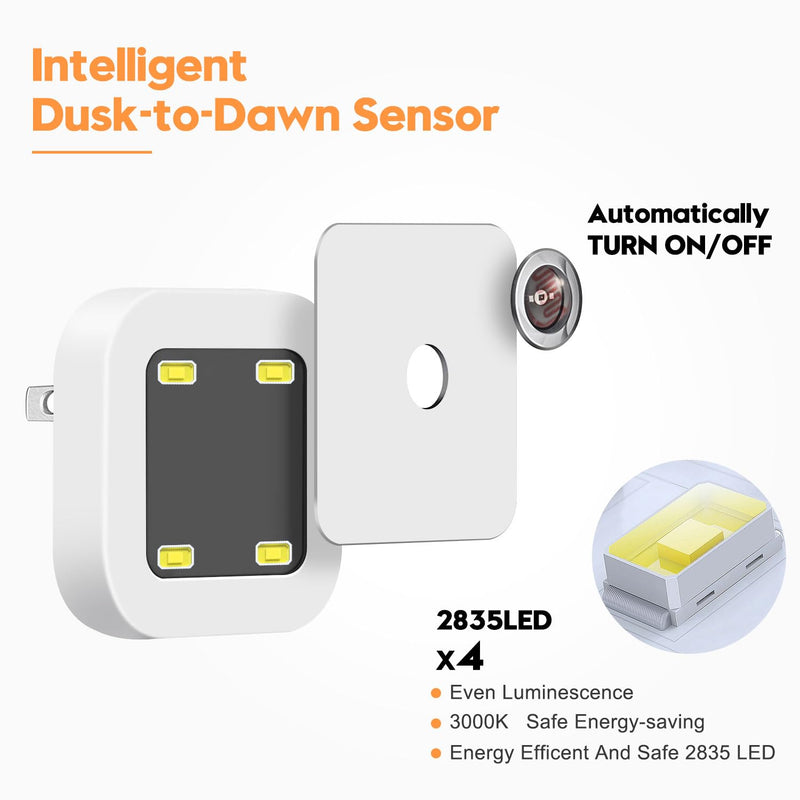 Sujeet Night Light, Night Lights Plug into Wall 8-Pack, Plug in Night Light, Dusk to Dawn Nightlight Led Night Light for Bedroom, Bathroom, Hallway Warm White