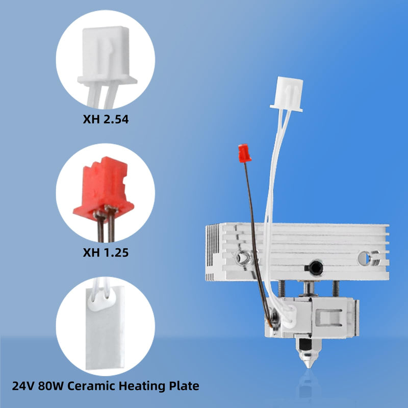 Upgrade Ender 3 S1 Pro Spriite Extruder Hotend - Ceramic Heating Hot End Kit: 80W Assembly Print Head with Heat Sink Block Bimetal Heatbreak for Ender-3 S1 Plus/CR-10 Smart Pro 3D Printer