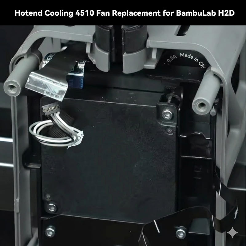 Hotend Cooling 4510 Fan Replacement(2Pcs) for BambuLab H2D: 45x45x10mm Dual Bearing Heat Sink Blower to Prevent Hot End Extruder Overheating 3D Printer Accessories