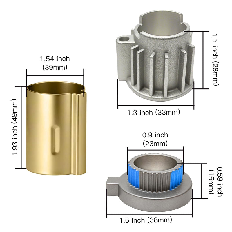 Stop Tube and Temperature Limit Stop Kit Replacement for 96987, Compatible with Moen Posi-Temp 1 Handle Tub/Shower Faucet Valve Cartridge,Brushed Gold