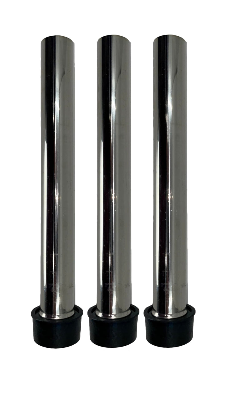 Stainless Steel Bar Sink Overflow Pipe 8 Inch | 3 Pack | 1.5 Inch Drain Diameter | Sink Overflow Drain Pipe | Bar Sink Drain Replacement & Overflow Repair | Dasher's Spice & Beans