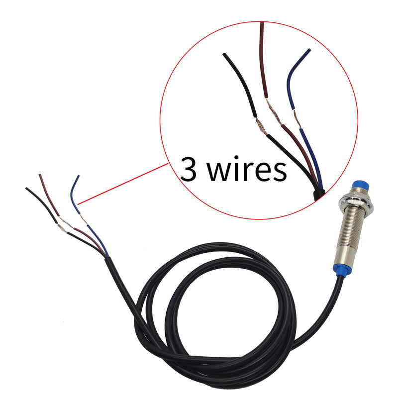 5Pcs NC Normally Close PNP Inductive Proximity Sensor Switch M12 Detector 4mm DC6V-36V 3 Wire LJ12A3-4-Z/AY