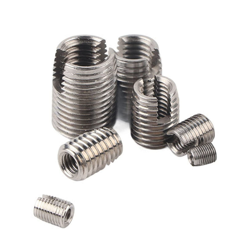 50Pcs Quick Thread Insert with Storage Case, 302 Stainless Steel Inner Thread Self Tapping Thread Inserts Set, High Hardness and Low Abrasion Thread Reinforce Repair Tool