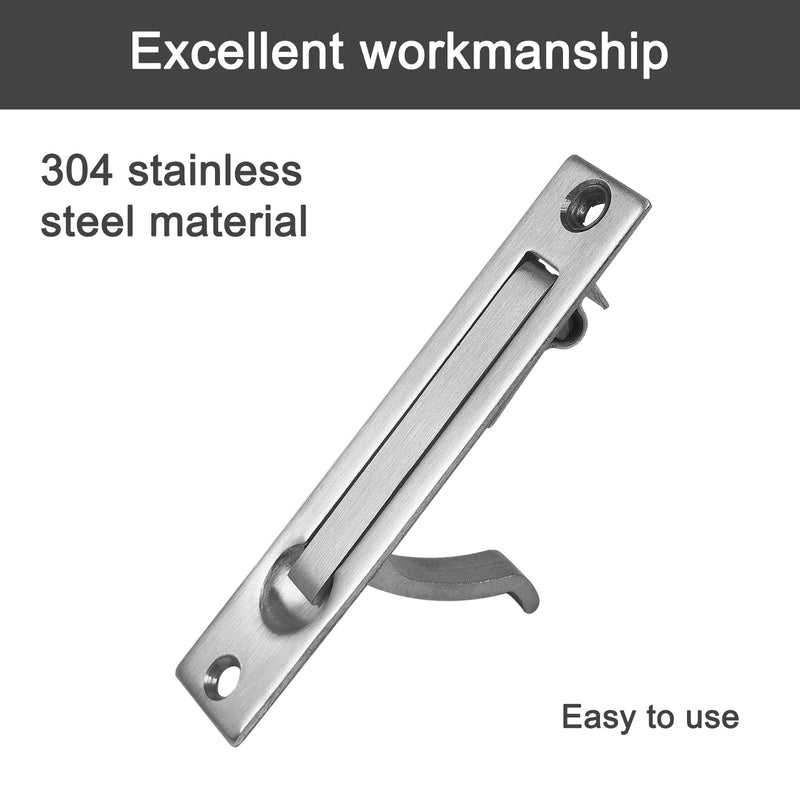 Pocket Door Edge Pull Sliver Brushed Nickel - Hidden Edge Handles Hardware for Easy Access,Stylish Pocket Door Pull,Ideal Pocket Door Hardware Solution 3 Pack