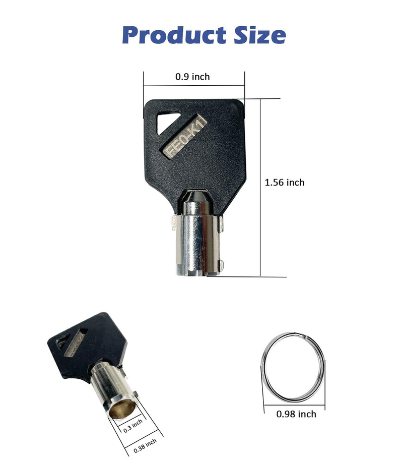 OTREE Elevator Key, FEO-K1 Fire Service Key Recall Reset Keys,Copper,Black/Silver,Pack of 3