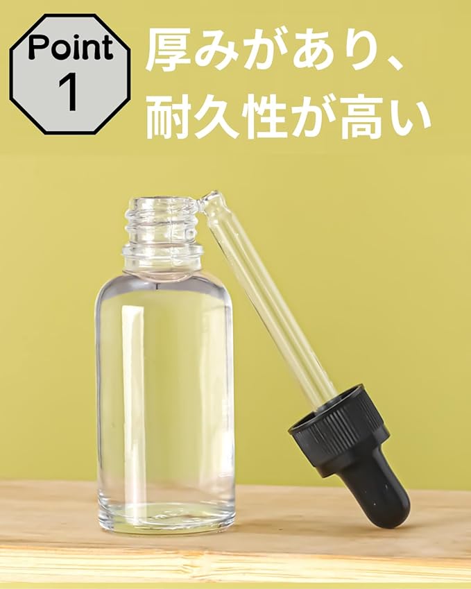 Chocople Light Filtering Jar Clear Jar with Dropper Essential Oil Aroma Oil Refill Storage Glass Funnel Set of 20 (30ml) - NewNest Australia