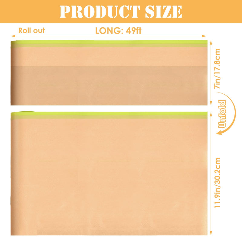 6 Pack Masking Paper for Painting 6 Inch x 50 Feet Painters Paper Tape and Drape Paint Masking Paper Painters Masking Paper Roll for Painting Car, Auto Body, Floor Protection