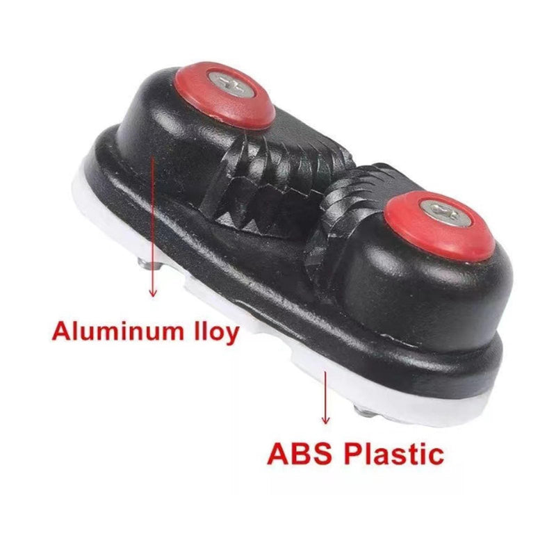 Aramox Compact and Lightweight Boat Cam Cleat, Stainless Steel ABS, Kayak Sailboat Canoe Dinghy, Fast Entry Cleat for Line Sizes Upto 5and8 Inch with Progressive Teeth
