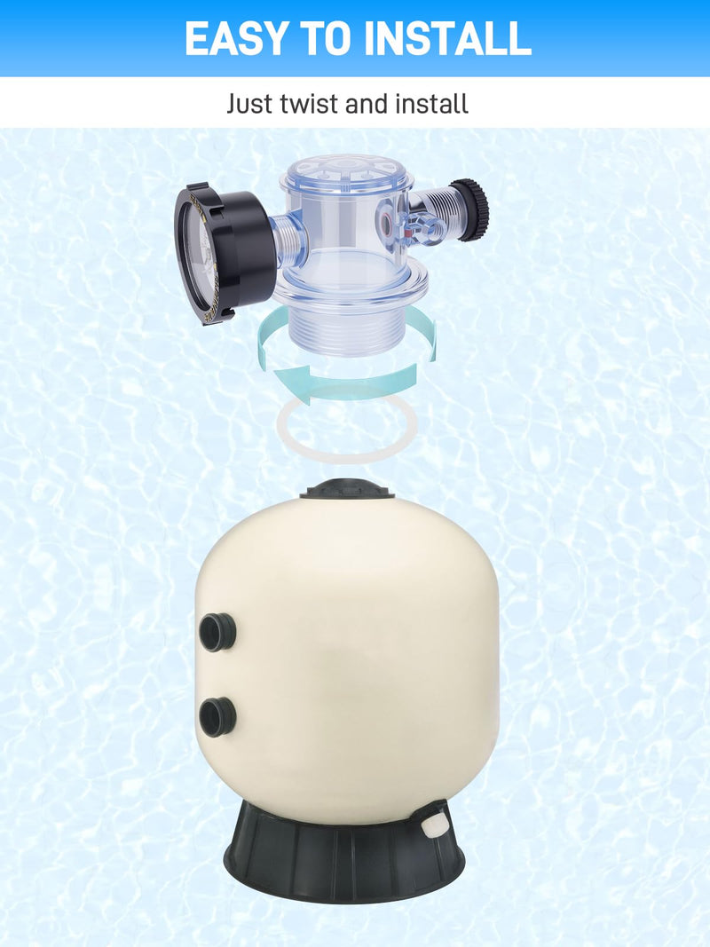 273564Z Manual Air Relief Assembly Clear Body Compatible with Pentair Triton II, Triton C, Triton C-3, TR100C, TR140C, and CLR Pool Spa Sand Filters